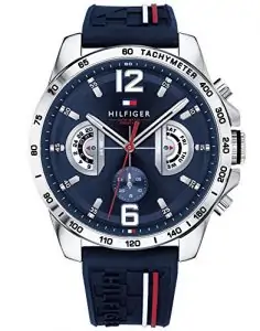 Tommy Hilfiger Mixte Multi-Cadrans Quartz Montre avec Bracelet en Silicone